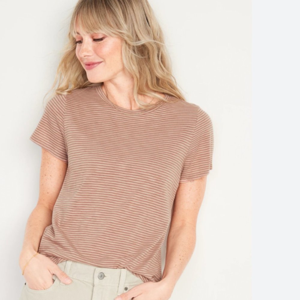 Short-Sleeve EveryWear Striped Slub-Knit T-Shirt